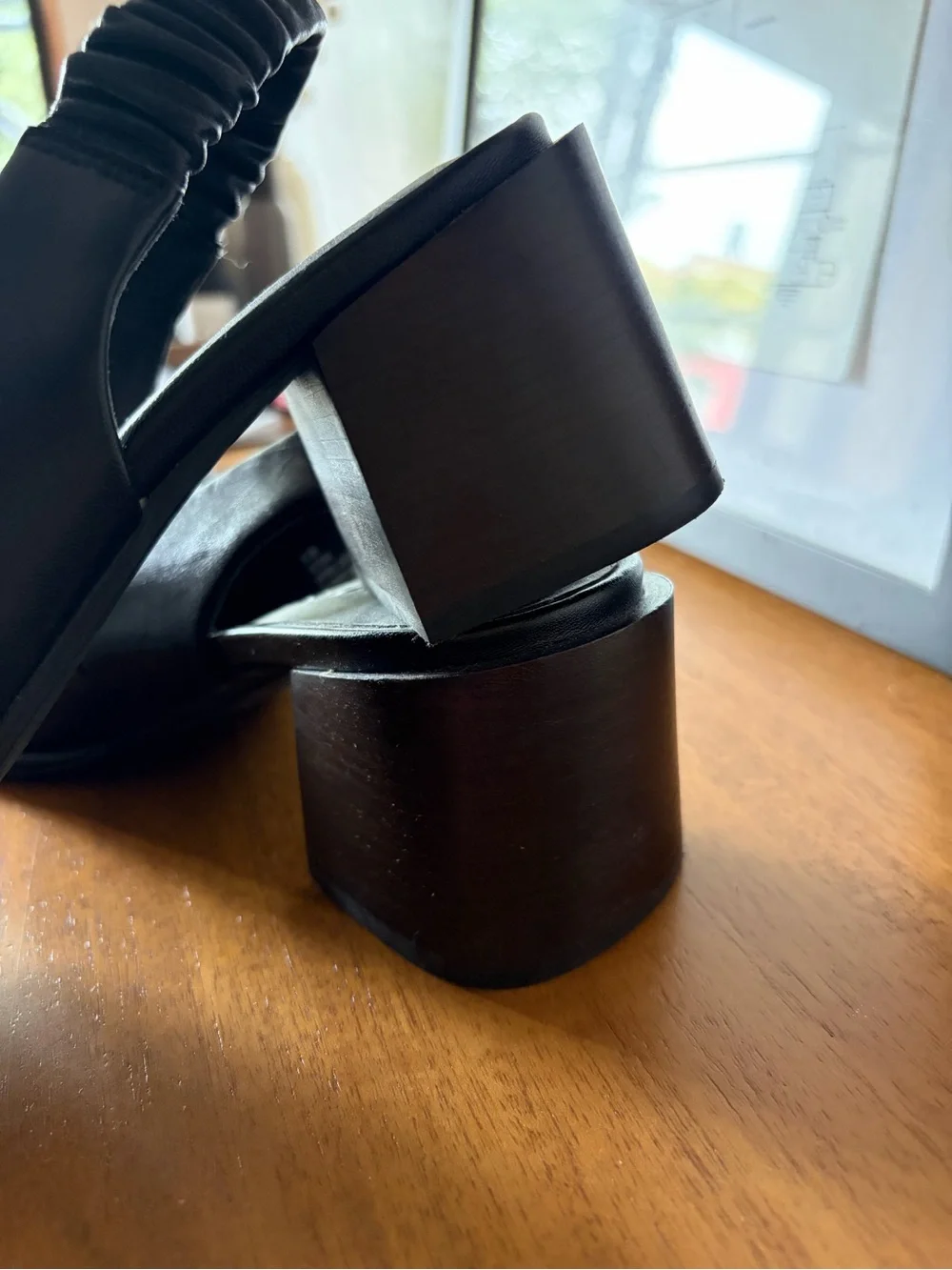 AEROSOLES Black Slingback Block Heels